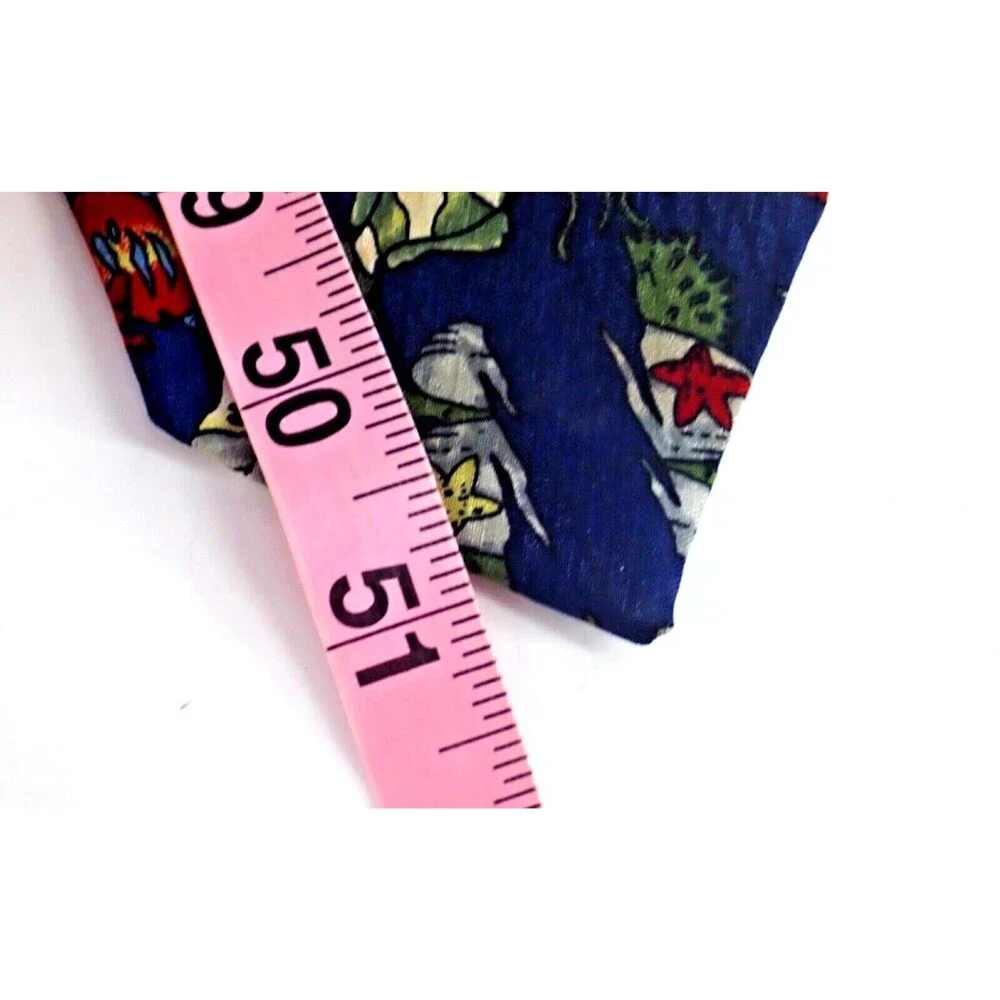 Tropical Ocean Reef Fish Blue Men's Neck Tie 53